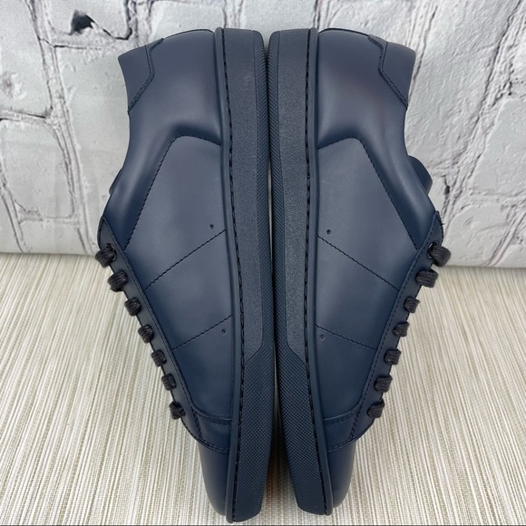 NEW Saint Laurent SL01 Classic Court Low-Top Sneakers in Navy Leather Size 39 - Picture 7 of 14